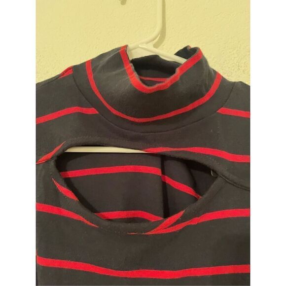 Chaser Womens Vented Keyhole Shirttail Turtleneck NEW - Picture 3 of 6